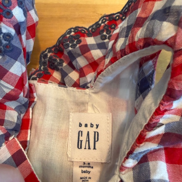 Baby Gap Red White and Blue Plaid Dress - Picture 2 of 3